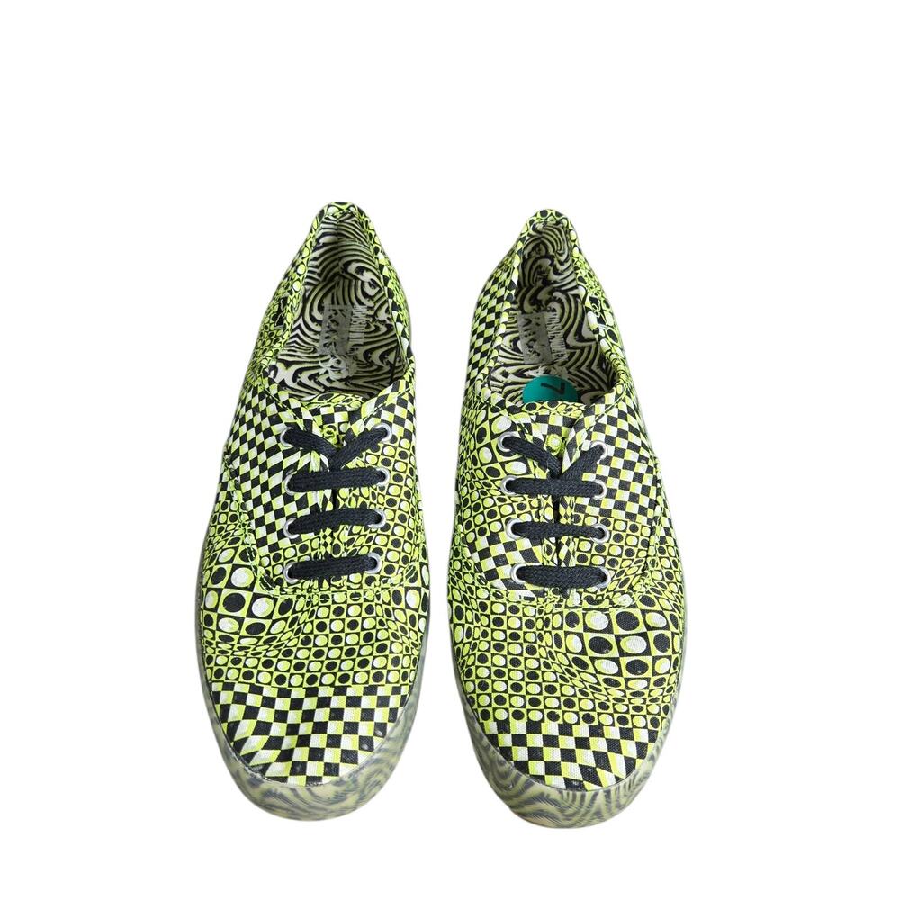 Keds x Maisie Wilen Champion TRX Sneakers Womens 7.5 Green Neon Optical Illusion - Picture 5 of 11